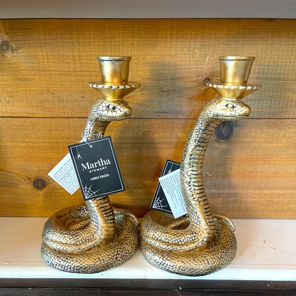 Martha Stewart Other 2 Martha Stewart Halloween Gold Snake Candle